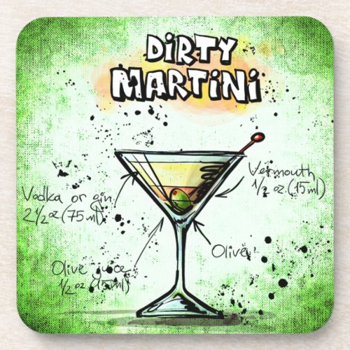 Dirty Martini Drink Recipe Drink Coaster