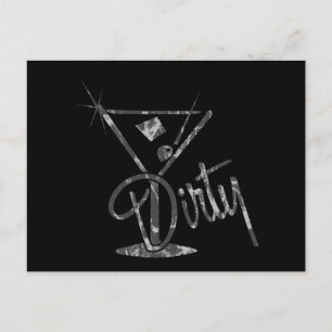 Dirty Martini - Grey Postcard