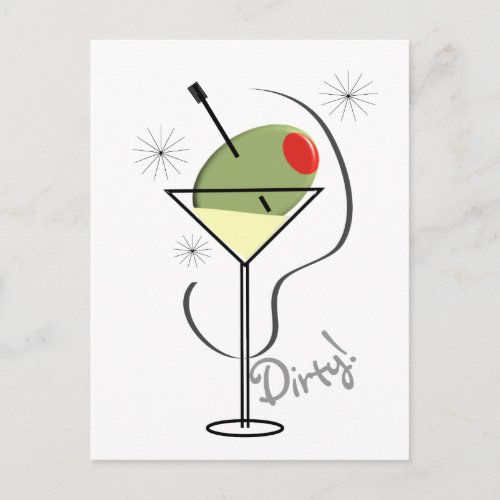 Dirty Martini Lovers T_Shirts  Gifts Postcard
