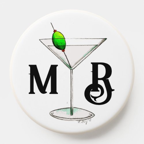 Dirty Martini Olive Cocktail Mixed Drink Initials PopSocket