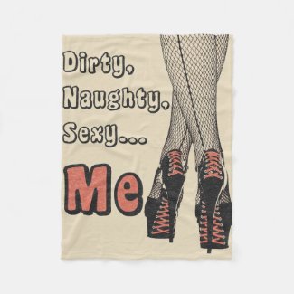 Dirty, naughty, sexy, ME! Kinky adult illustration Fleece Blanket