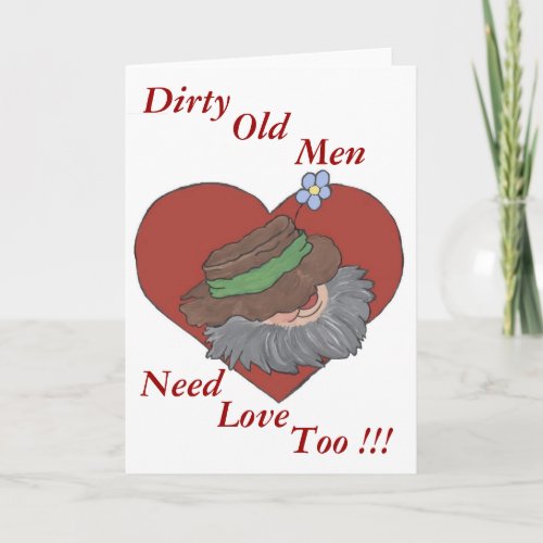 Dirty Old Men Valentine Holiday Card