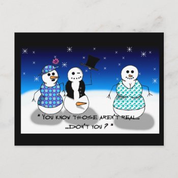 Dirty Old Snowman Postcard by cimmerrian at Zazzle