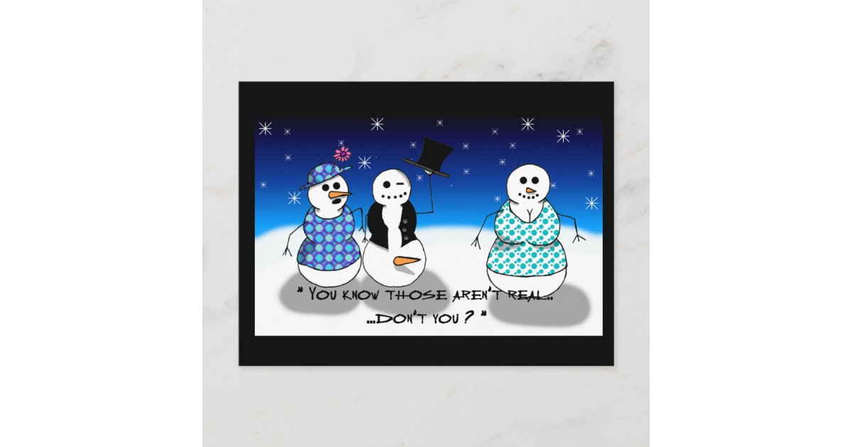 Dirty Old Snowman Postcard Zazzle