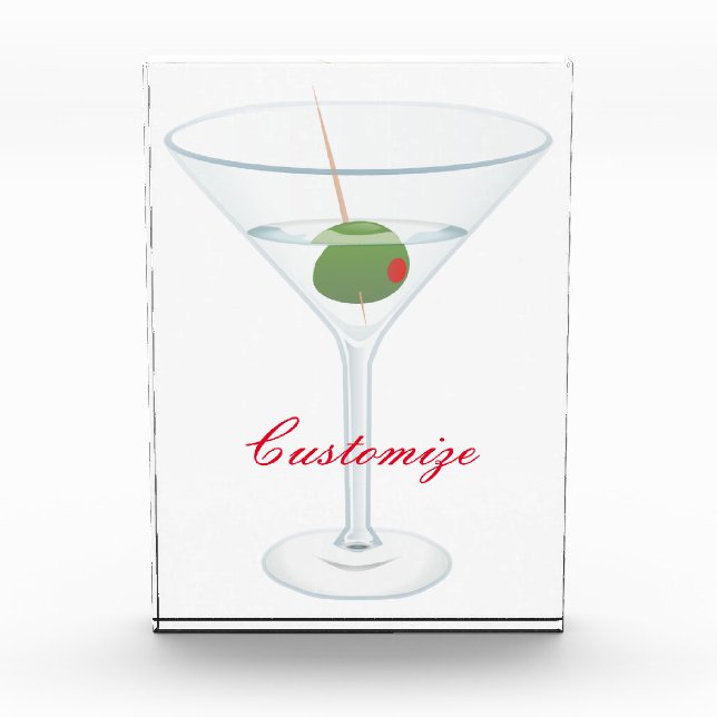 Dirty Olive Martini Thunder_Cove Acrylic Award (Front)