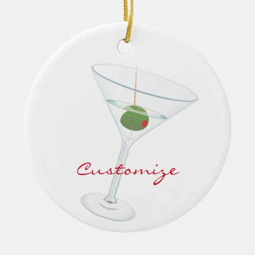 Dirty Olive Martini Thunder_Cove Ceramic Ornament