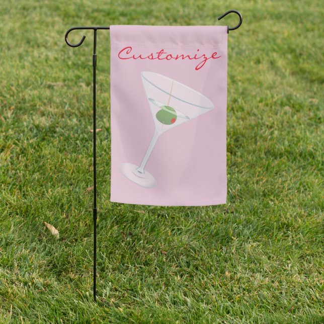 Dirty Olive Martini Thunder_Cove  Garden Flag (In SItu)