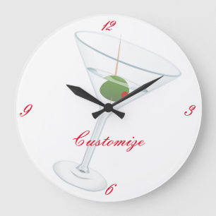 Dirty Olive Martini Thunder_Cove Large Clock
