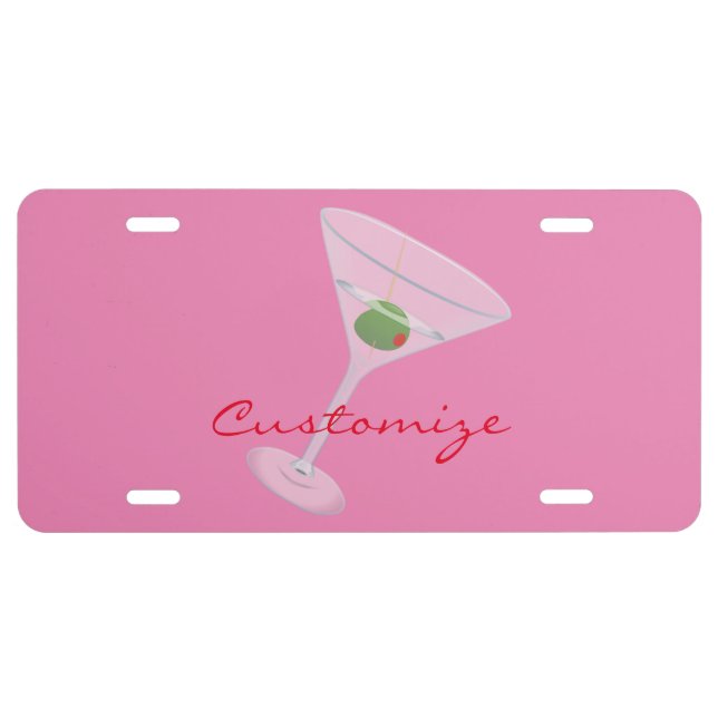 Dirty Olive Martini Thunder_Cove License Plate (Front)