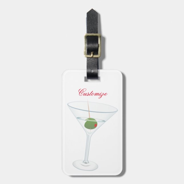 Dirty Olive Martini Thunder_Cove Luggage Tag (Front Vertical)