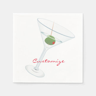 Dirty Olive Martini Thunder_Cove Napkins