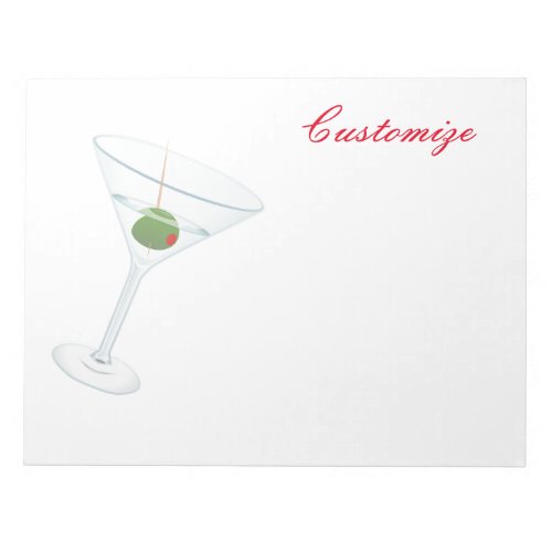 Dirty Olive Martini Thunder_Cove Notepad