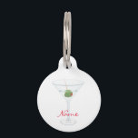 Dirty Olive Martini Thunder_Cove Pet ID Tag<br><div class="desc">olive martini in the classic glass to customize</div>