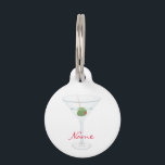 Dirty Olive Martini Thunder_Cove Pet ID Tag<br><div class="desc">olive martini in the classic glass to customize</div>