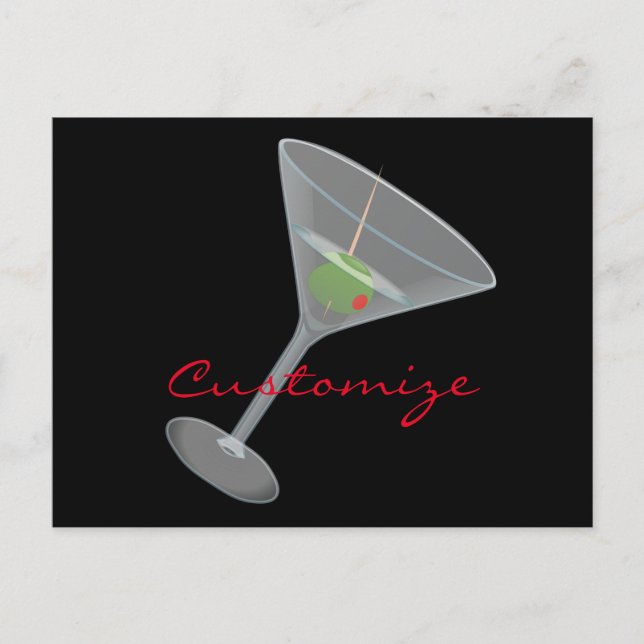 Dirty Olive Martini Thunder_Cove Postcard (Front)