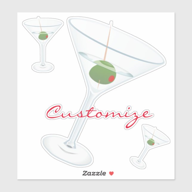 Dirty Olive Martini Thunder_Cove Sticker (Sheet)