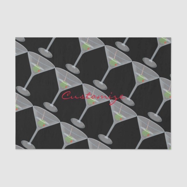 Dirty Olive Martini Thunder_Cove Tissue Paper (Front)