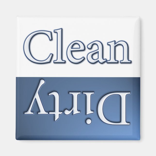 Dirty or Clean Dish Washer Magnet (Front)