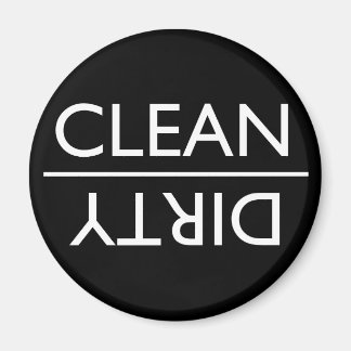 Dirty or Clean Dishwasher Magnet (black)