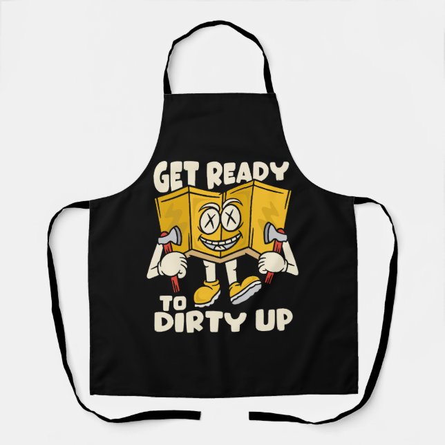 Dirty outdoor - camping funny apron (Front)