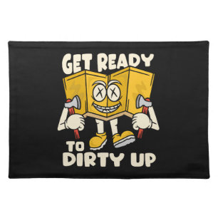 Dirty outdoor - camping funny cloth placemat