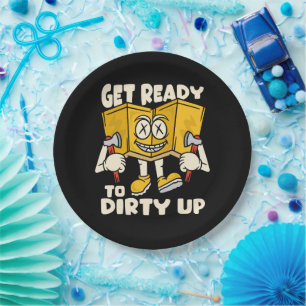 Dirty outdoor - camping funny paper plates