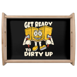 Dirty outdoor - camping funny serving tray