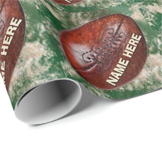Dirty Personalized Football Gift Wrapping Paper