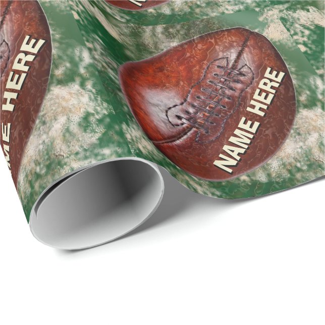 Dirty Personalized Football Gift Wrapping Paper (Roll Corner)