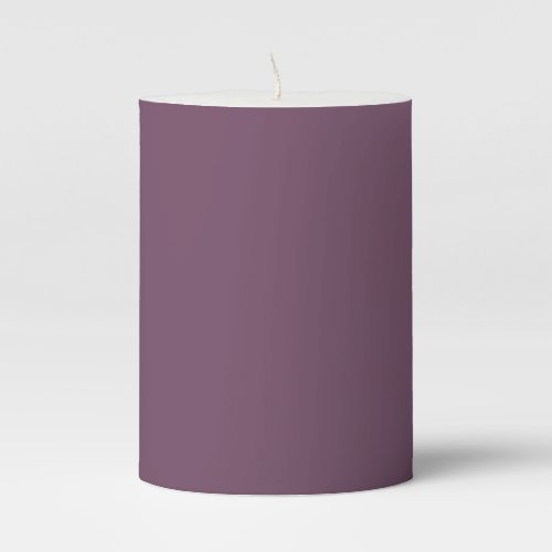 Dirty Purple solid color  Pillar Candle