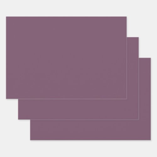 Dirty Purple solid color  Wrapping Paper Sheets