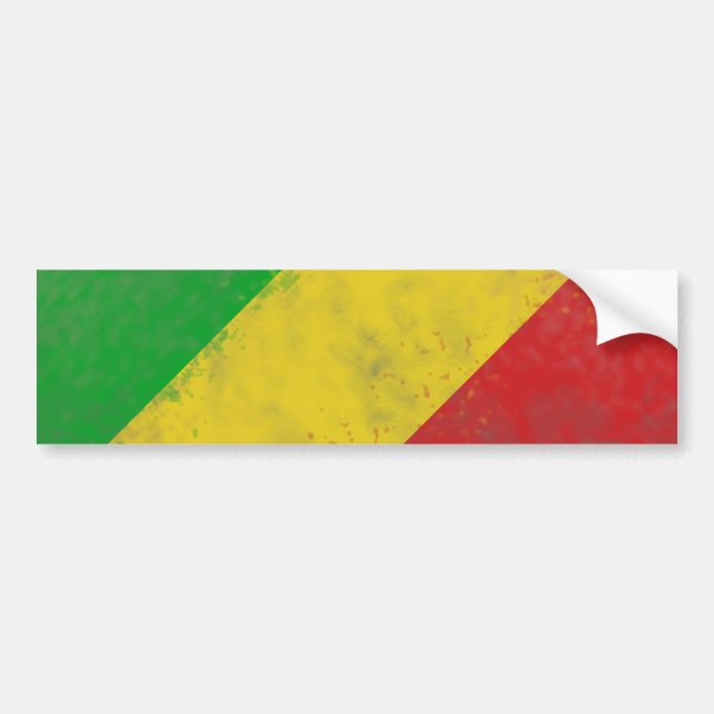 Dirty Rasta Colored Bars Bumper Sticker (Front)
