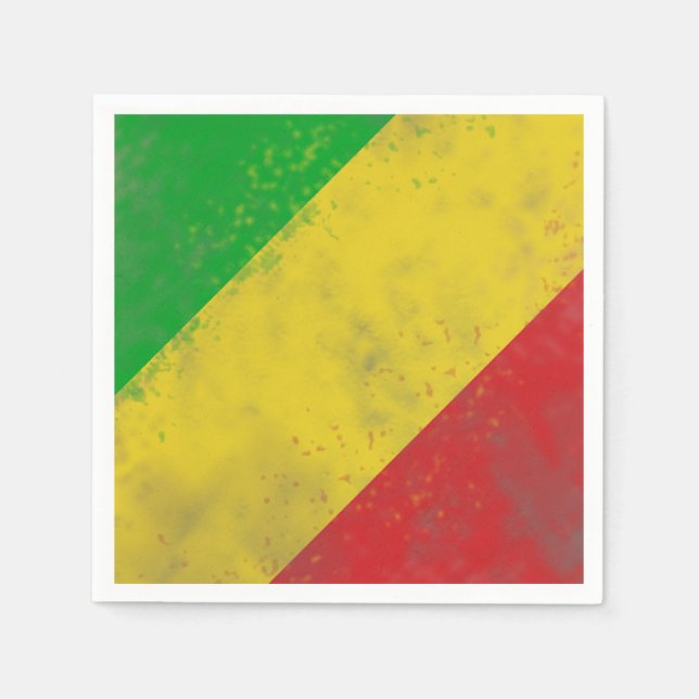 Dirty Rasta Stripes Napkins (Front)