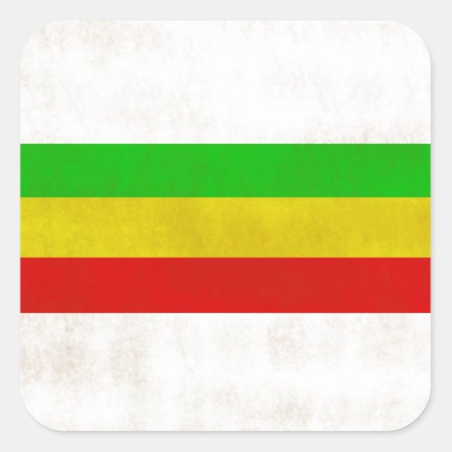 Dirty Rasta Stripes Square Sticker