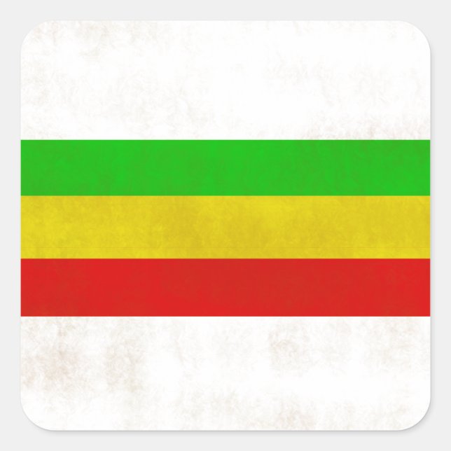 Dirty Rasta Stripes Square Sticker (Front)