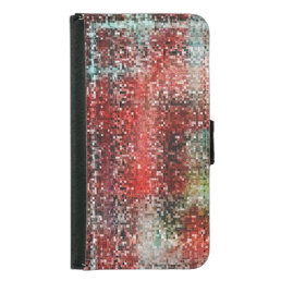 Dirty red tile, faded and smudged? samsung galaxy s5 wallet case