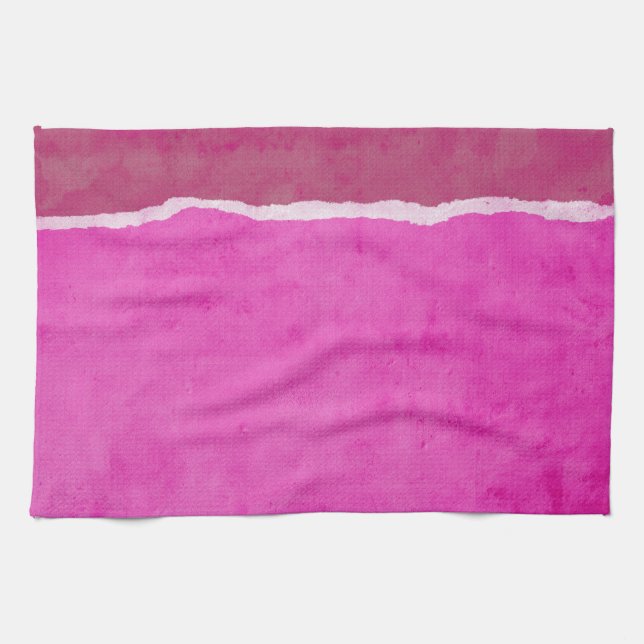 Dirty ripped pink paper towel (Horizontal)