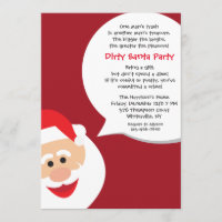 Dirty Santa Christmas Party Invitation