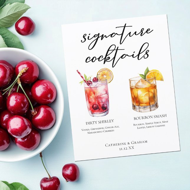 Dirty Shirley Bourbon Signature Cocktails Menu (Creator Uploaded)