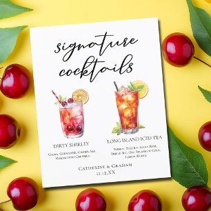 Dirty Shirley Long Island Signature Cocktails Menu