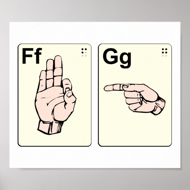 Dirty Sign Language Flash Cards (Front)
