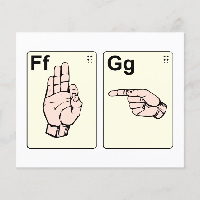 Dirty Sign Language Flash Cards Flyer (Front)