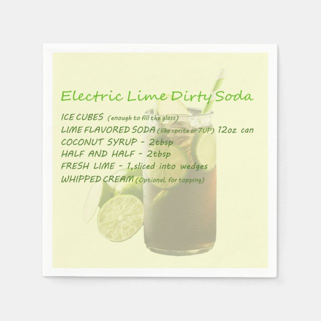 Dirty Soda Lime Napkin (Front)
