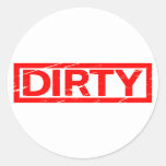 Dirty Stamp Classic Round Sticker