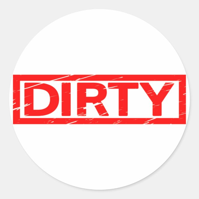 Dirty Stamp Classic Round Sticker (Front)