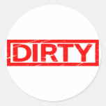 Dirty Stamp Classic Round Sticker