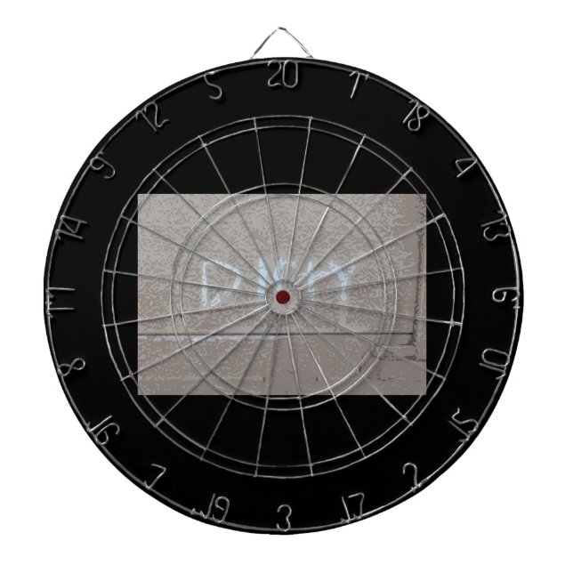 Dirty 'Tailgate Talk' Dartboard With Darts (Front)