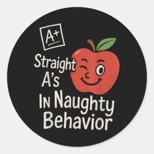 Dirty Teacher Naughty Humor Rude Joke Off Duty Gag Classic Round Sticker