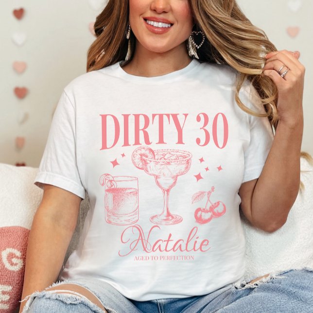 Dirty Thirty 30th Birthday Party Custom Matching T-Shirt (Creator Uploaded)