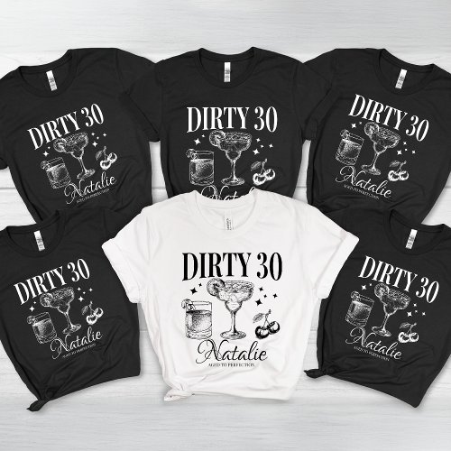 Dirty Thirty 30th Birthday Party Custom Matching Tri_Blend Shirt